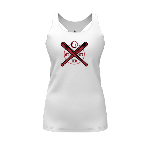 [FT0TRBWH-FYS-LOGO1] Decker Racerback Tank Top (Female Youth S, White, Logo 1)
