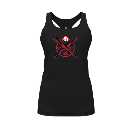 [FT0TRBBK-FYS-LOGO1] Decker Racerback Tank Top (Female Youth S, Black, Logo 1)