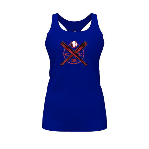 [FT0TRBRY-FYS-LOGO1] Decker Racerback Tank Top (Female Youth S, Royal, Logo 1)