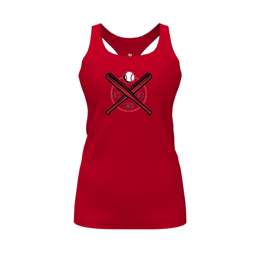 [FT0TRBRD-FYS-LOGO1] Decker Racerback Tank Top (Female Youth S, Red, Logo 1)