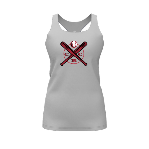[FT0TRBGY-FYS-LOGO1] Decker Racerback Tank Top (Female Youth S, Gray, Logo 1)