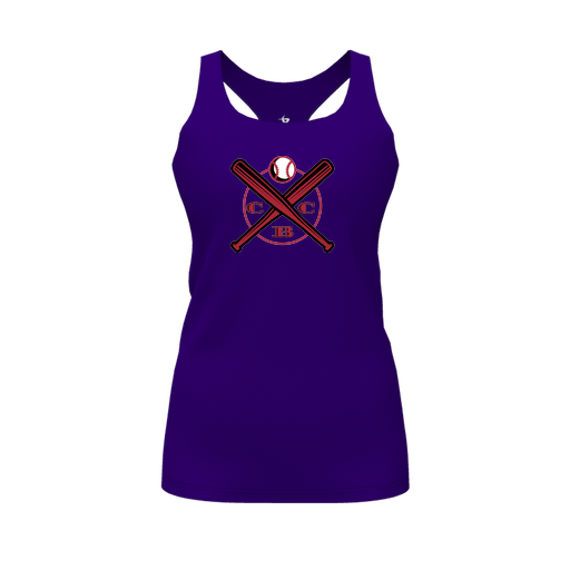 [FT0TRBPP-FYS-LOGO1] Decker Racerback Tank Top (Female Youth S, Purple, Logo 1)