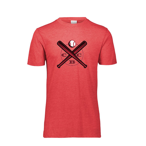 [FTSCUBRD-YS-LOGO1] Decker Youth Tri-Blend T-Shirt - Short Sleeve (Youth S, Red, Logo 1)