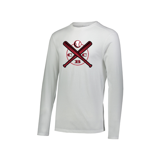 [FTLCUBWH-AXS-LOGO1] Decker Men's Tri-Blend T-Shirt - Long Sleeve (Adult XS, White, Logo 1)