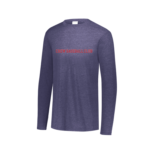 [FTLCUBNV-AXS-LOGO3] Decker Men's Tri-Blend T-Shirt - Long Sleeve (Adult XS, Navy, Logo 3)