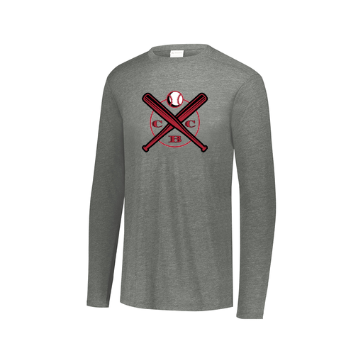 [FTLCUBGY-AXS-LOGO1] Decker Men's Tri-Blend T-Shirt - Long Sleeve (Adult XS, Gray, Logo 1)