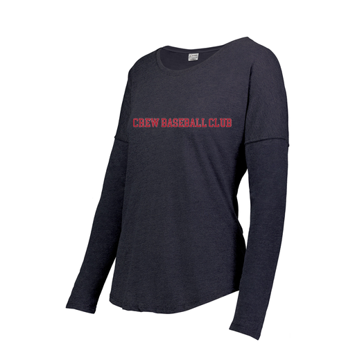 [FTLCUBNV-FAXS-LOGO3] Decker Women's Tri-Blend T-Shirt - Long Sleeve (Female Adult XS, Navy, Logo 3)